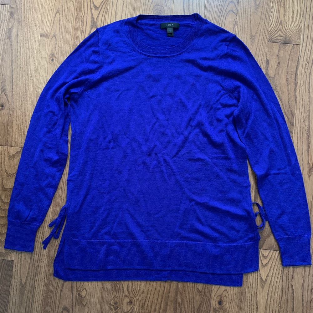 J.Crew blue long sleeve tie shirt, small